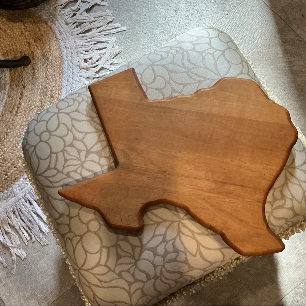 Texas Shaped Wooden Cutting Board